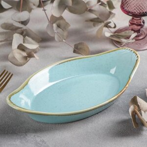 Блюдо керамическое сервировочное «Сапфир», 23133,5 см, цвет голубой