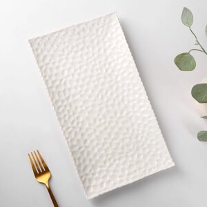 Блюдо керамическое сервировочное «Воздушность», 30,517 см, цвет белый