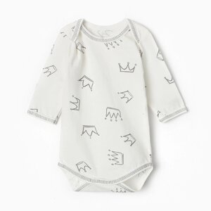 Боди Bloom Baby Короны с дл. рукавом, р. 86 см, молочный