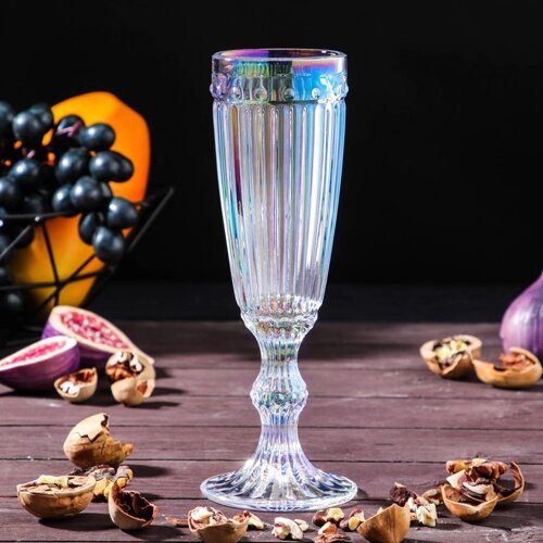 Бокал из стекла для шампанского «Босфор», 180 мл, 720 см, цвет перламутровый