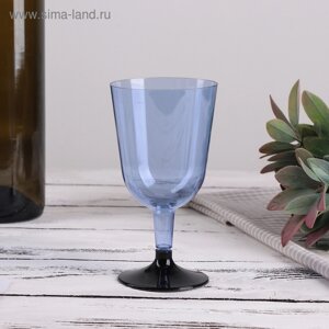 Бокал пластиковый одноразовый для вина «Кристалл», 200 мл, 6 шт/уп, цвет МИКС
