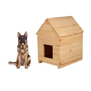 Будка для собаки, 75 60 90 см, деревянная, с крышей, Greengo