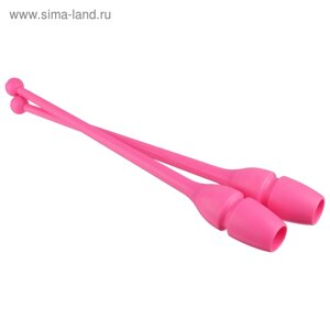 Булавы для художественной гимнастики вставляющиеся Pastorelli MASHA FIG, 40,5 см, цвет розовый флуоресцентный
