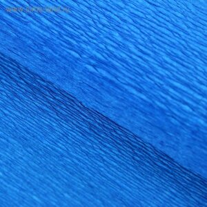 Бумага для упаковок и поделок, гофрированная, васильковая, синяя, однотонная, двусторонняя, рулон 1 шт., 0,5 х 2,5 м