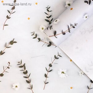 Бумага упаковочная крафтовая «Цветы», 70 х 100 см