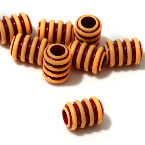 Бусина «Спираль», 1,411 см, набор 10 шт., цвет коричневый