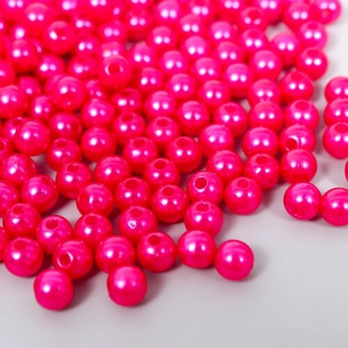 Бусины для творчества пластик "Розовый для Барби" набор 200 шт d=0,6 см МИКС
