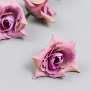Бутон на ножке для декорирования "Роза Экзотик фиолетовая" d=5 см