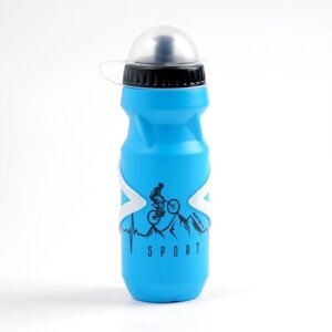 Бутылка для воды велосипедная, 650 мл, "Мастер К. с креплением, синяя