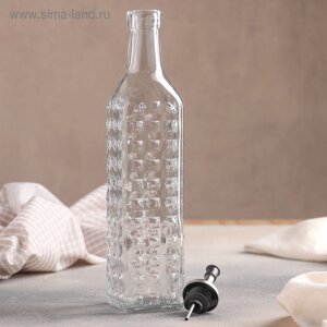 Бутылка стеклянная для соусов и масла с бугельным замком Доляна «Шипы», 500 мл, 5,529 см