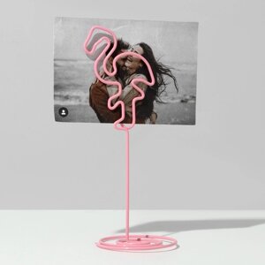 Ценникодержатель с зажимом «Фламинго», 3,8411 см, цвет розовый