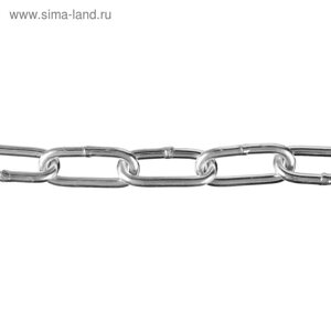 Цепь длиннозвенная "ЗУБР", DIN 763, оцинкованная сталь, d=2 мм, L=200 м