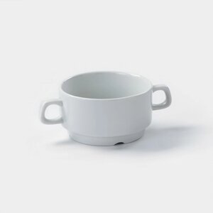 Чашка для бульона «Белая», штабелируемая, 360 мл, фарфор