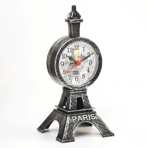 Часы - будильник настольные "Эйфелева башня", дискретный ход, d-6.5 см, 19 х 8.5 см, АА