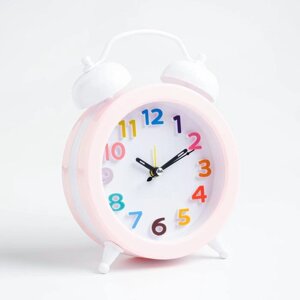 Часы - будильник настольные "Гармония", дискретный ход, циферблат d-10 см, 14 х 12.5 см, АА