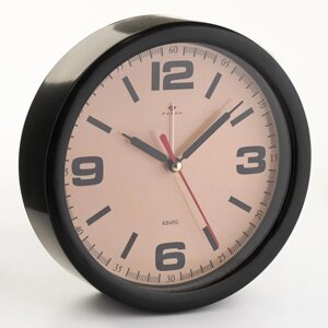 Часы - будильник настольные "Классика" , дискретный ход, циферблат d-13 см, 16 х 16 см, АА