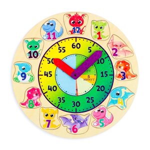 Часы детские развивающие "Учим время", d-29 см