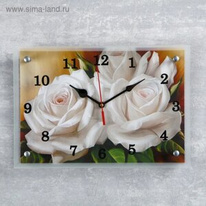 Часы-картина настенные, серия: Цветы, "Цветы", 25х35 см