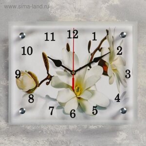Часы-картина настенные, серия: Цветы, "Орхидея", 20х25 см