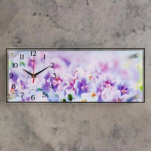Часы-картина настенные, серия: Цветы, "Полевые цветы", плавный ход, 20 х 50 см