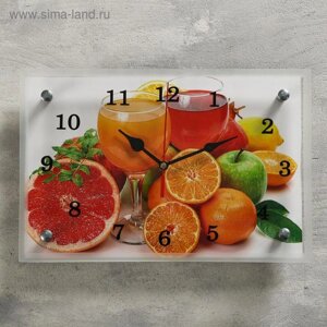 Часы-картина настенные, серия: Кухня, "Цитрусы", 20х30 см