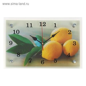Часы-картина настенные, серия: Кухня, "Лимонный аромат", 20х30 см
