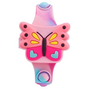 Часы наручные электронные, детские, "Бабочка", ремешок pop-it, l-22.5 см