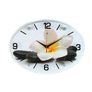 Часы настенные, интерьерные: Цветы, "Спа. Белая плюмерия"