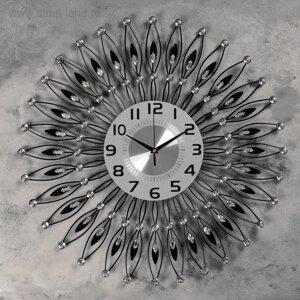 Часы настенные, серия: Ажур, "Пелинья", плавный ход, 60 х 60 см, d-22 см