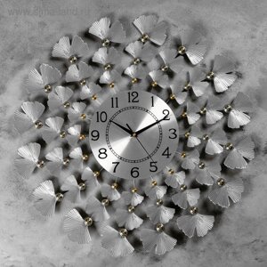 Часы настенные, серия: Ажур, "Пуэрто", плавный ход, d-60 см, циферблат 22 см