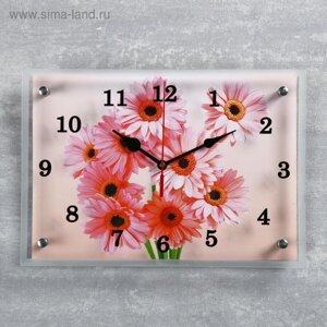 Часы настенные, серия: Цветы, "Ромашки", 25 х 35 см