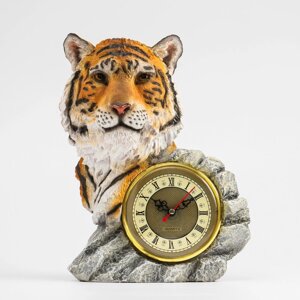 Часы настольные каминные "Голова тигра"