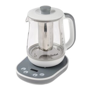 Чайник электрический TEFAL BJ551B10, стекло, 1.5 л, 1430 Вт, регулировка t°белый