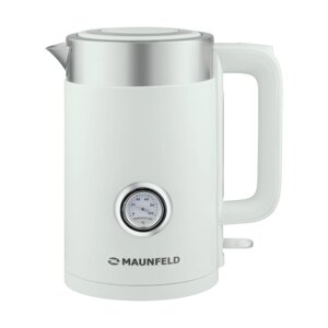 Чайник maunfeld MFK-631BL, металл, 1.7 л, 2200 вт, белый
