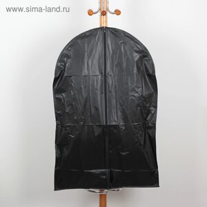 Чехол для одежды Доляна, 6090 см, плотный, PEVA, цвет чёрный