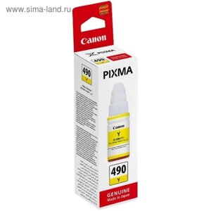 Чернила Canon GI-490Y 0666C001 желтый для Canon Pixma G1400/2400/3400 (70мл)