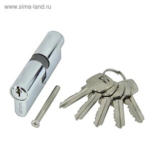 Цилиндр стальной MARLOK ЦМ 80(35/45)-5К англ. ключ/ключ, цвет хром