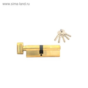 Цилиндровый механизм Apecs SM-90(40C/50)C-G, ключ-вертушка, перфорированный, цвет золото