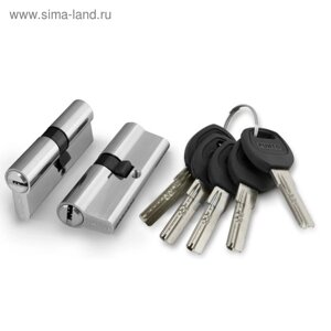 Цилиндровый механизм Punto A200/90 SN, 35х10х45 мм, 5 ключей, цвет никель