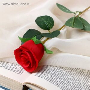 Цветок искусственный "Бутончик розы" 5х50 см, красный