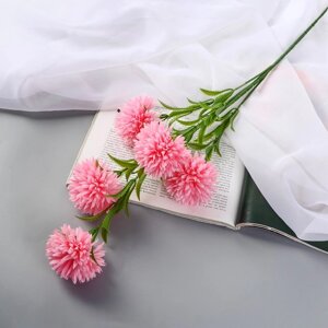 Цветы искусственные "Хризантема помпон" d-6 см 80 см, розовый