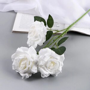 Цветы искусственные "Роза Палома" d-8 см 53 см, белый