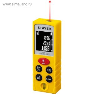 Дальномер лазерный STAYER Professional 34956, "LDM-40", дальность 40 м, 5 функций