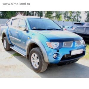 Дефлектор капота темный mitsubishi pajero SPORT/L200 2008-2015