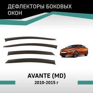Дефлекторы окон Defly, для Hyundai Avante (MD), 2010-2015