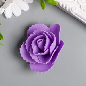Декор для творчества "Фиолетовая роза с волнистыми лепестками" d=5 см