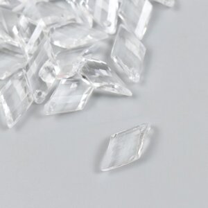 Декор для творчества пластик "Ромб кристалл" прозрачный цветной набор 20 гр 0,6х1,6х2,3 см