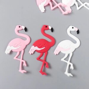 Декор для творчества резина "Фламинго" набор 6 шт МИКС 7,5х3,5 см