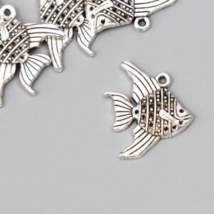 Декор металл для творчества "Рыба узорная"А11934) 2,2х2 см