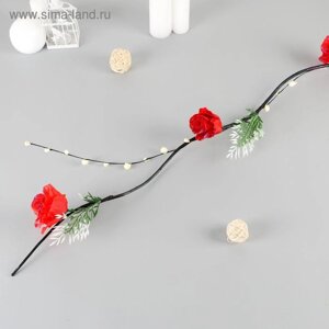 Декор тинги "Роза с сеточкой" 150 см (фасовка 5шт, цена за 1шт) микс
